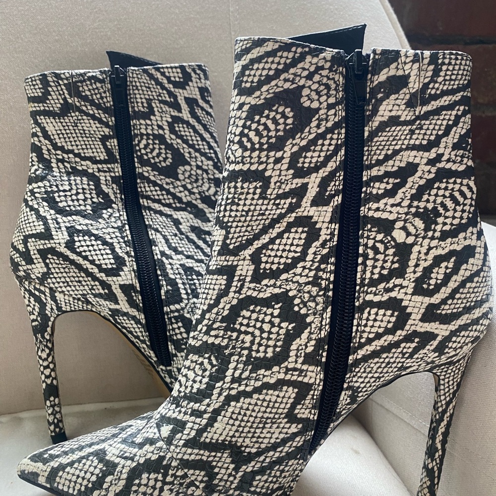 Snakeskin Booties
